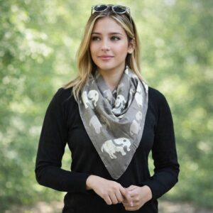 Elephant Story Cotton Scarf