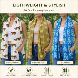Animal Story Cotton Stole
